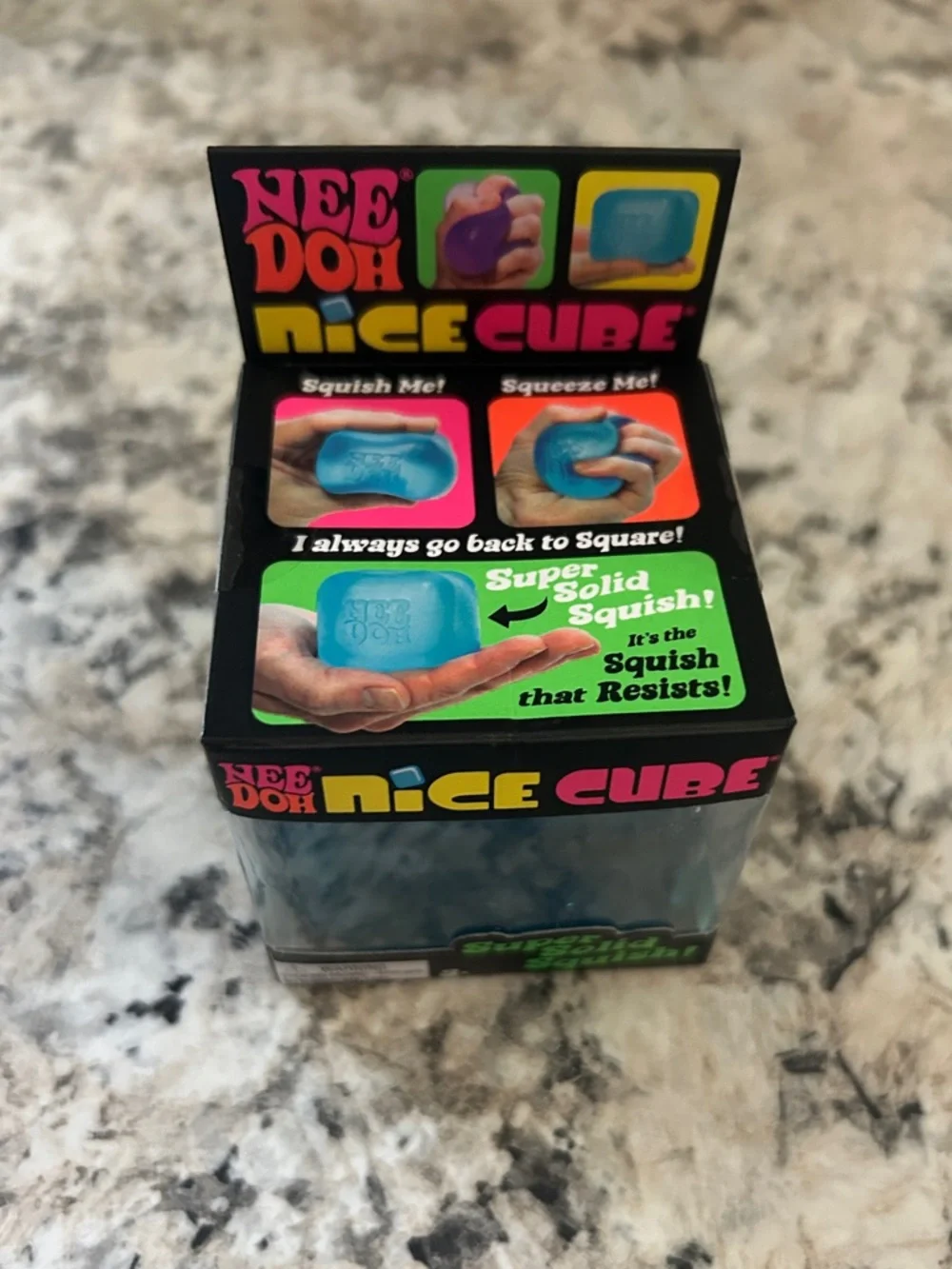 NeeDoh Nice Cube Blue Squishy Toy - Picture 1 of 7